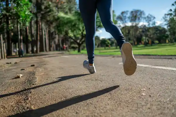 woman running in the morning