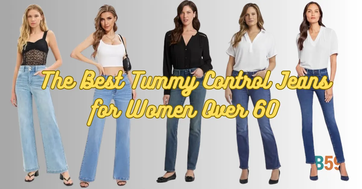 The Best Tummy Control Jeans for Women Over 60. Featured image.