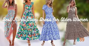 Best Floral Maxi Dress for Older Women. Featured image.